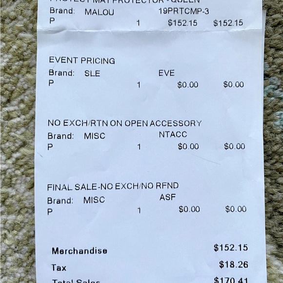 Malouf Comfort Mattress Protector from Sleep Country Canada NWT - Picture 3 of 7